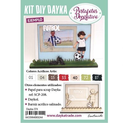DAYKA-374 KIT DIY DAYKA PHOTO HOLDER FOR BOYS SOCCER AND BOOTS