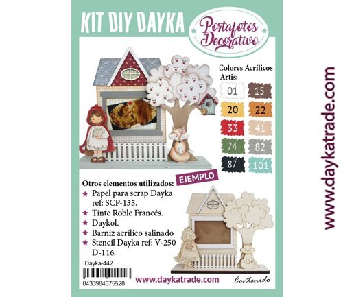 Dayka-442 KIT DIY DAYKA PORTAFOTO CAPERUCITA