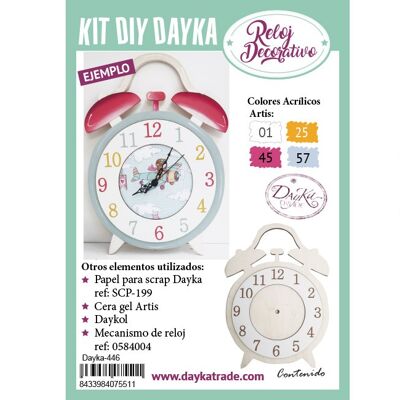 Dayka-446 KIT DIY DAYKA RELOJ DESPERTADOR