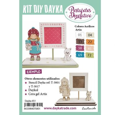 Dayka-451 DIY KIT DAYKA PHOTO FRAME FOR GIRL PUPPIES