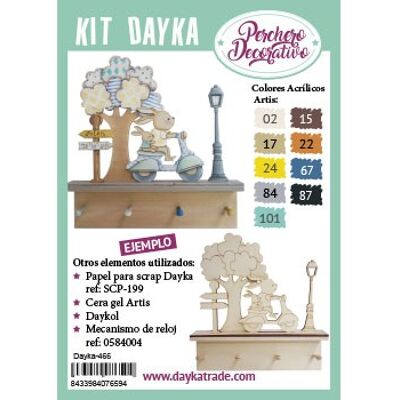 Dayka-466 DAYKA DIY KIT MOTORCYCLE RABBIT COAT RACK