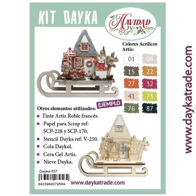 Dayka-537 Children's sled with house