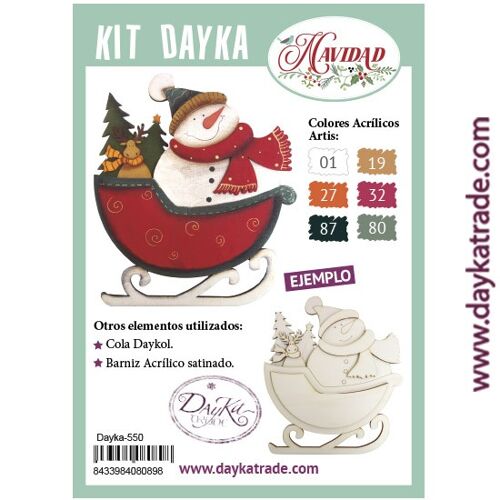 Dayka-550 KIT DIY DAYKA MUÑECO NIEVE COLGANTE