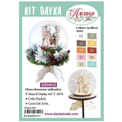 Dayka-559 NATIVITÉ AVEC BOULE ET SUPPORT