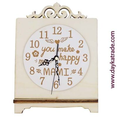 Dayka-657 CLOCK WITH LETTERING "YOU MAKE ME HAPPY MOMMY"