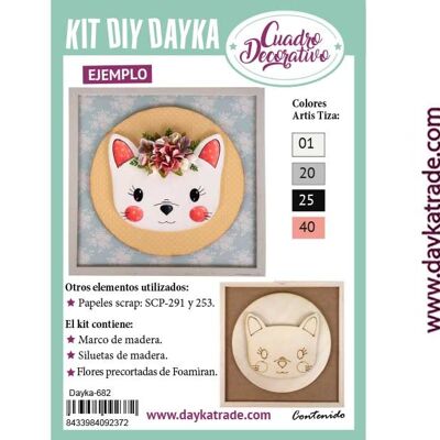Dayka-682 DAYKA KIT DIY KINDERBILD CAT
