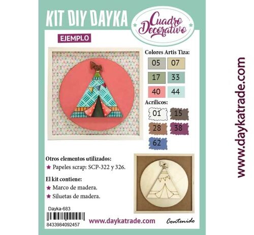 Dayka-683 KIT DIY DAYKA CUADRO INFANTIL TIPI