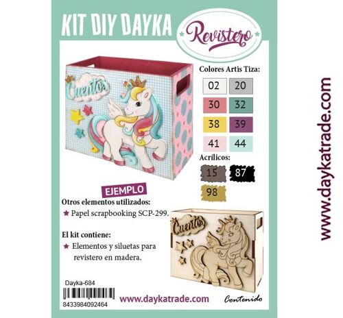 Dayka-684 KIT DIY DAYKA REVISTERO INFANTIL UNICORNIO