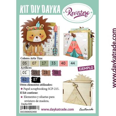 Dayka-686 DAYKA KIT FAI DA TE LEONE INDIANO PORTARIVISTE PER BAMBINI