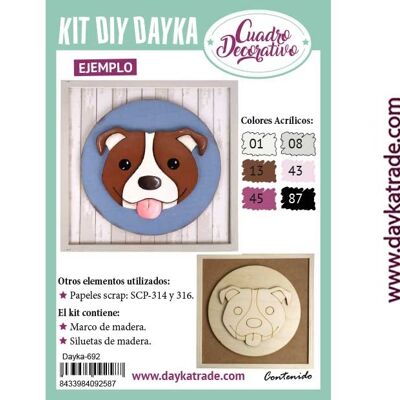 Dayka-692 KIT DIY DAYKA CHILDREN'S PICTURE DOG