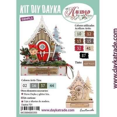 Dayka-701 LITTLE ELF HOUSE WISH BOX