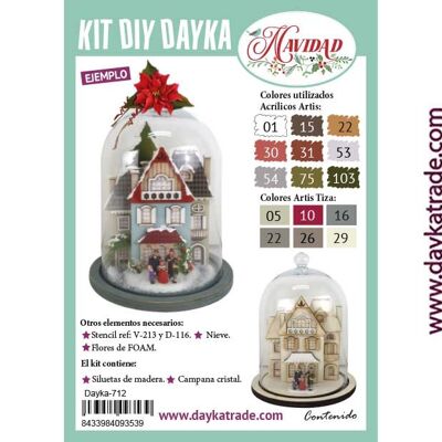 Dayka-712 CONJUNTO 3 CASAS PARA CAMPANA GIGANTE