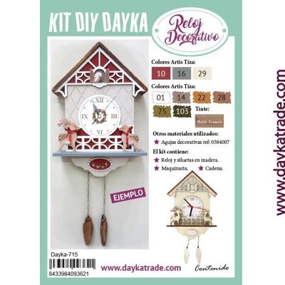 Dayka-715 DAYKA DIY KIT CHRISTMAS CUCKOO CLOCK