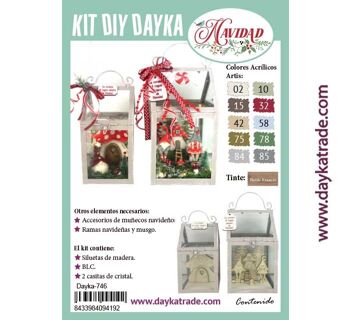 Dayka-746 DAYKA DIY KIT SET PETITES MAISONS EN VERRE AVEC DES GNOMES