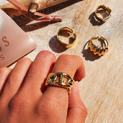 Women's Ring Jewelry Gold Plated Gift Venus Paris (A)