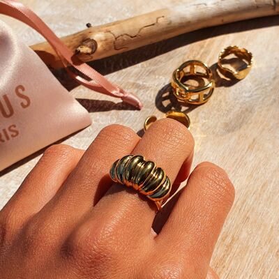 Damenring Schmuck Vergoldet Geschenk Venus Paris (C)