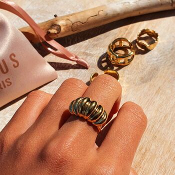 Women's Ring Jewelry Gold Plated Gift Venus Paris (C) 1