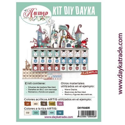 Dayka-835 DAYKA DIY KIT CALENDRIER DE L'AVENT AVEC GNOMES