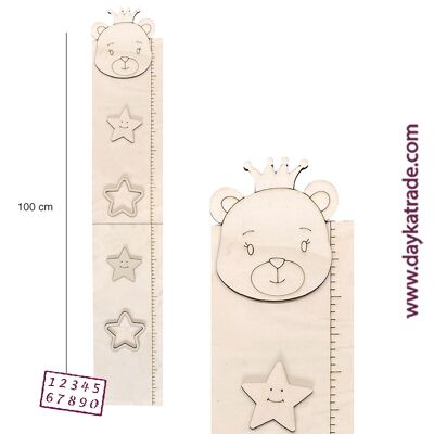 Dayka-962 - MISURATORE PER BAMBINI ORSO IN LEGNO