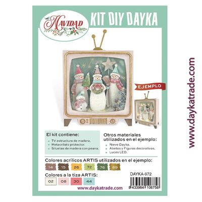 Dayka-972 VINTAGE TELEVISION WITH SNOWMEN