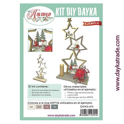 Dayka-976 TRIPLE ESTRELLA CON ESCENA DE NAVIDAD