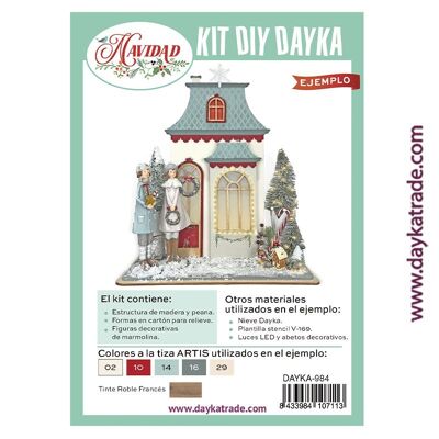 Dayka-984 LARGE ENGLISH HOUSE WITH MARBLE FIGURES