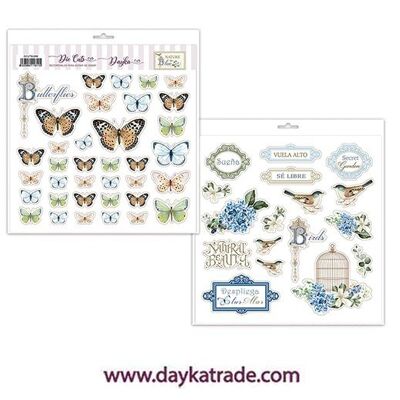 DCUTS-008 RECORTABLES DIE CUTS COLECCIÓN NATURE IN BLUE