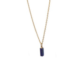 Collier en pierre naturelle de lapis lazuli bleu - Mini Mémoire (Best Seller) 1