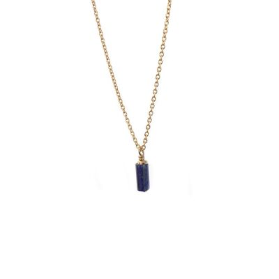 Natural blue lapis lazuli stone necklace - Mini Mémoire (Best Seller)