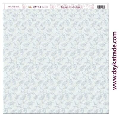 DTXS-1000 - Scrapbooking Fabric - light blue background leaves