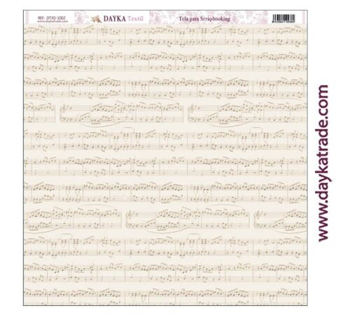 DTXS-1002 - Tela para Scrapbooking - fondo notas musicales