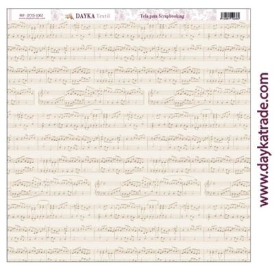 DTXS-1002 - Tela para Scrapbooking - fondo notas musicales