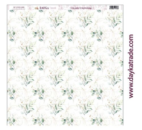 DTXS-1009 - Tela para Scrapbooking - fondo hojas