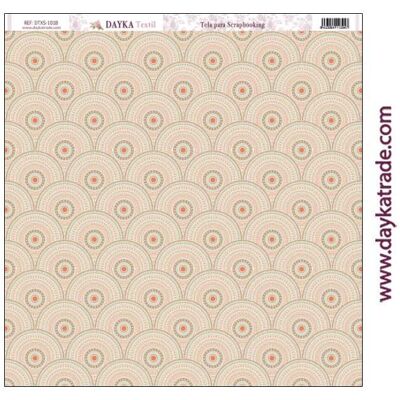 DTXS-1018 - Tissu Scrapbooking - Fond Cercles