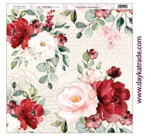 DTXS-1024 - Tela para Scrapbooking - Fondo flores