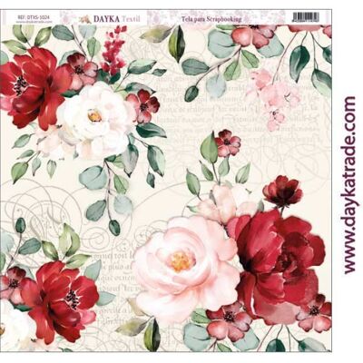 DTXS-1024 - Scrapbooking fabric - Flowers background