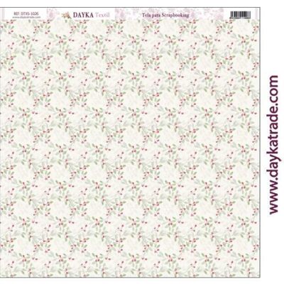 DTXS-1026 - Scrapbooking fabric - Christmas leaves background