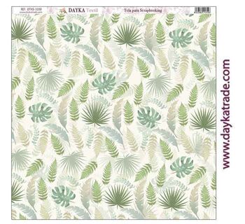 DTXS-1030 - Tissu scrapbooking - Fond feuilles