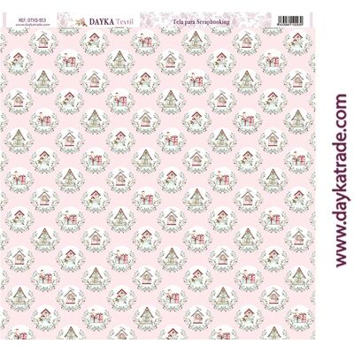 DTXS-913 - Scrapbooking Fabric - Christmas Houses