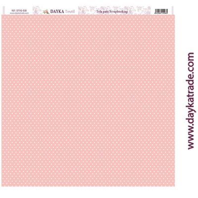 DTXS-918 - Scrapbooking fabric - Coral polka dots