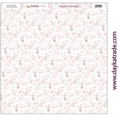 DTXS-926- Scrapbooking fabric - Flowers girl dresses and shoes