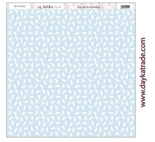 DTXS-931 - Tela para Scrapbooking - Fondo azul con pies