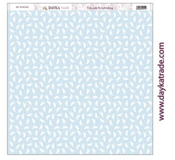 DTXS-931 - Tissu scrapbooking - Fond bleu avec pieds