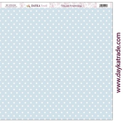 DTXS-934 - Scrapbooking fabric - Blue background with white stars