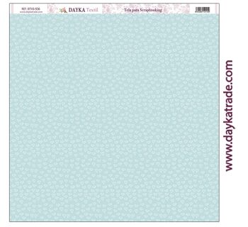 DTXS-936 - Tissu scrapbooking - Fond bleu avec des coeurs