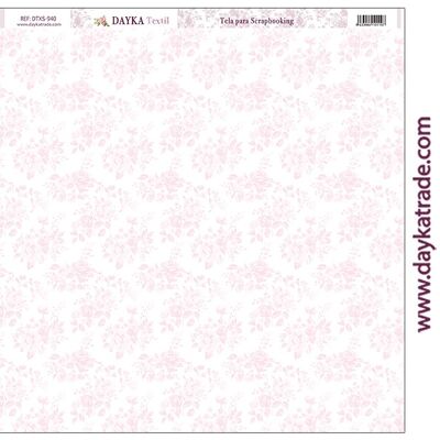 DTXS-940 - Scrapbooking Fabric - Monochrome Roses