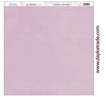 DTXS-941 - Tissu scrapbooking - Pois vintage fond rose