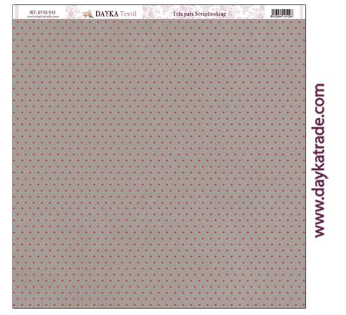 DTXS-943 - Tela para Scrapbooking - Lunares burdeos fondo marrón