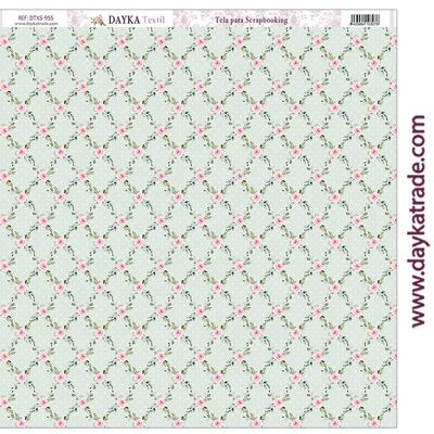 DTXS-955 - Scrapbooking fabric - Intertwined flowers