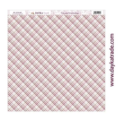 DTXS-967 - Tela para scrapbooking - Tartán textil rosa